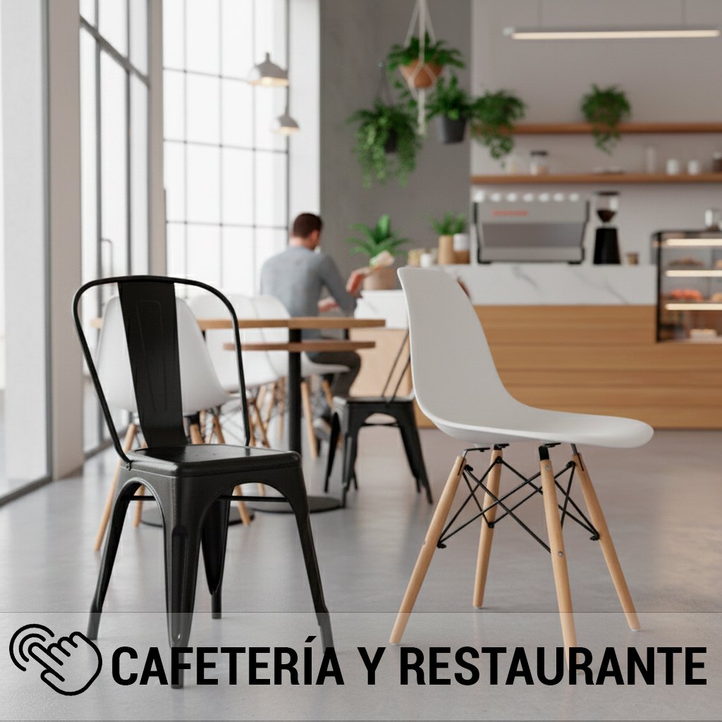 sillas para cafetería y restaurante