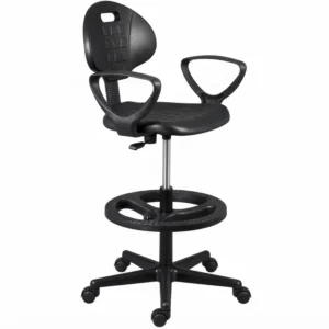 silla tulip industrial cajera con brazos