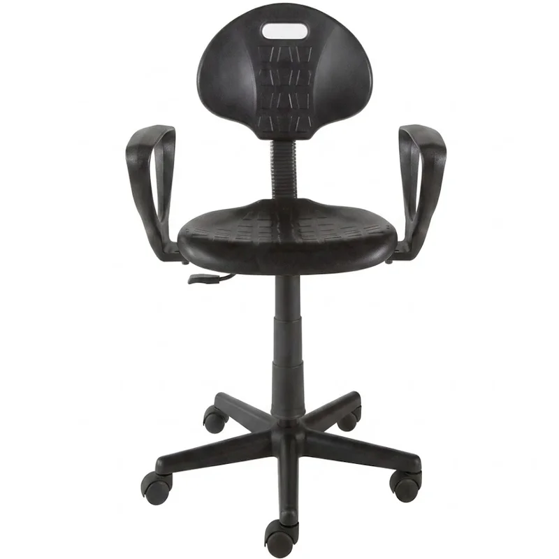 silla tulip industrial con brazos frente